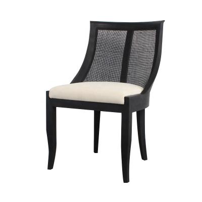 China High Quality French Style Solid Oak Wood Wooden Dining Chair Rattan Cane Back Wedding Dining Chair Antique Event Rental Chair for sale