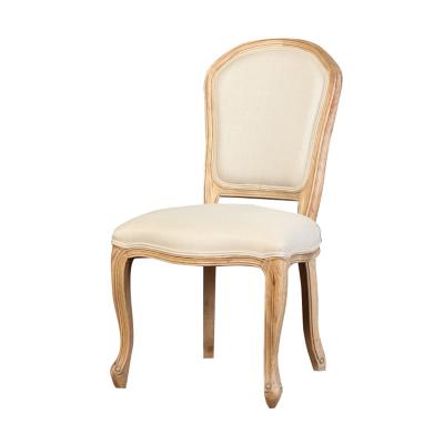 China French Style French Classic Wood Carved Upholstery Dining Chairs For Dining Table for sale