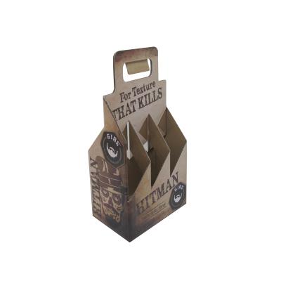 China Eco-friendly Wholesale Recyclable Beer Wine Corrugated Cardboard Paper Gift Box Carrying Box for sale