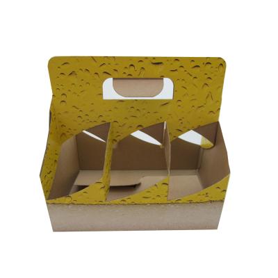 China Recyclable Corrugated Paper Box with 4/6/8/10 Bottle Beer/Water Bottle Carriers for sale