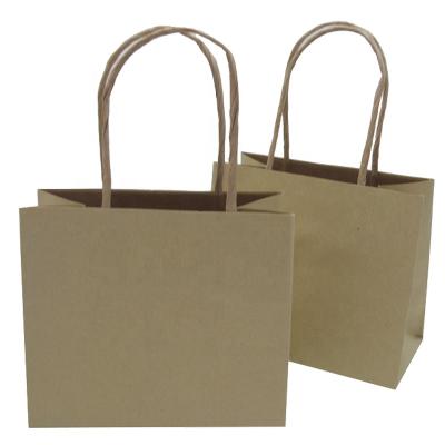 China Wholesale Recyclable Recycle Large Size High Quality Recycle Kraft Paper Bag With Handle for sale