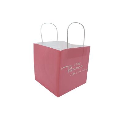 China Recyclable Luxury Customized White Kraft Paper Bag Cupcake Kraft Paper Bag for sale