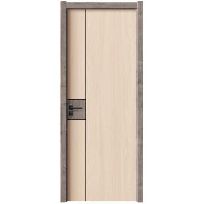 China Modern simple interior bedroom door manufacturer eco-friendly paintless color wooden customization for sale