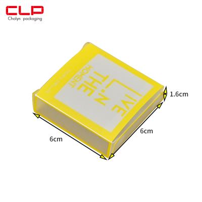 China Recyclable Custom Yellow CLP Small Square Boxes Screen Printing Packaging PP Frosted Plastic Box for sale