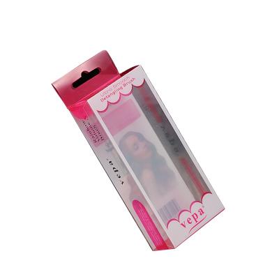 China Recyclable Plastic Transparent Packaging Cosmetics Clear Plastic Box Hair Care Packaging Supermarket Display for sale