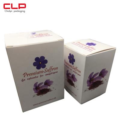 China CLP Disposable Luxury Saffron Box Customized Cholyn Paper Packaging Box For Tea for sale