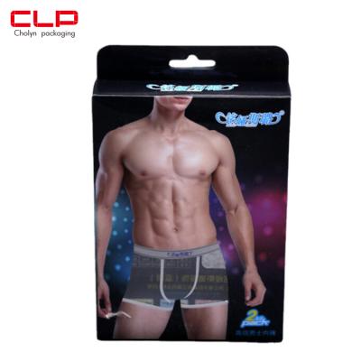 China CMYK Recyclable Plastic Packaging Pillow Custom Printing Box For Man Underware for sale