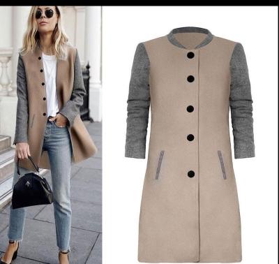 China 2018 Fashion Anti-Shrink Wholesale Sexy Women Split O-Neck Woolen Coat (C17706) for sale