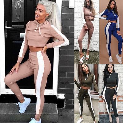 China 2018 Anti-UV wholesale fashion women sexy hoodie long sleeve playsuit sportswear sports suits (C18907) for sale