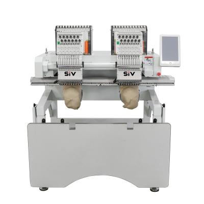 China Garment Shops Embroidery Two Head Commercial High Speed ​​Computer Cap Embroidery Machine Computer Embroidery Sewing Machine for sale