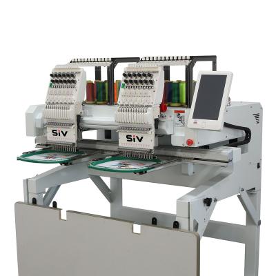 China Garment Shops Computerized Two Heads Embroidery Machine New Main Type Double Embroidery Machine T-shirt Cap Embroidery Machine for sale