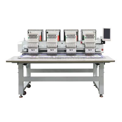 China Garment Shops SIVMT4H Four Head Computer Embroidery Machine For Hat And Tee Shirts for sale