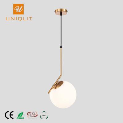 China Nordic modern luxury hotel globe gold design living room pendant lamp for sale