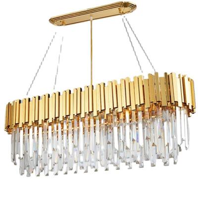 China Hotel Modern Design Gold Crystal Pendant Lamp Decorative Lighting for sale