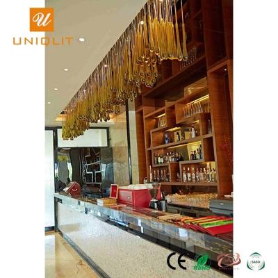 China Modern Project Customized Glass Drops Dine Room Chandelier Modern Lighting for sale