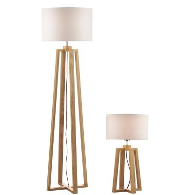 China Modern Hotel Standing Light Wooden Reading Floor Lighting Home Decor Floor Lamp for sale