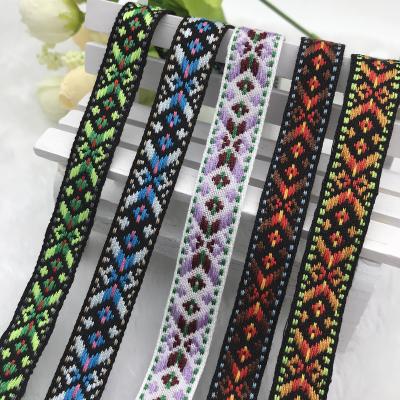 China 12mm Polyester Vintage Jacquard Sustainable Ribbon for sale