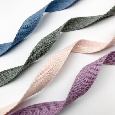 China Eco-friendly 100%cotton Webbing Herringbone Tape 16mm Eco-friendly For Garments for sale