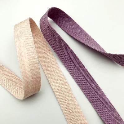 China 19mm Sustainable Cotton Ribbon Herringbone Trim For Garments for sale