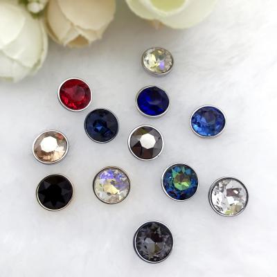 China 9.3MM DIAMOND SHAPE RHINESTONE BUTTON Workable WITH SETTING for sale