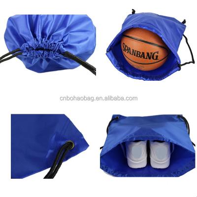 China Soft-loop drawstring, pull string backpack style and eco-friendly polyester material drawstick shoe bags for sale