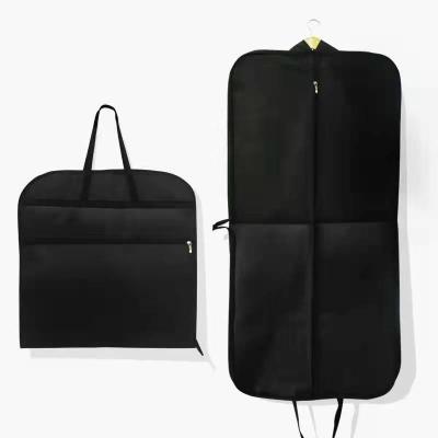 China Recyclable Custom Non Woven Logo Garment Bag Suit Cover Travel Garment Bags for sale