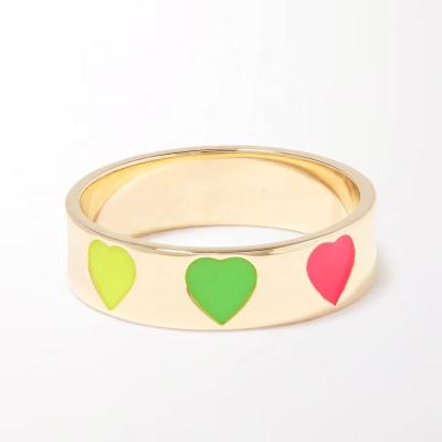 China Zyo CLASSIC Gold Rings Design For Women Enamel Heart Rings 925 Sterling Silver For Women for sale