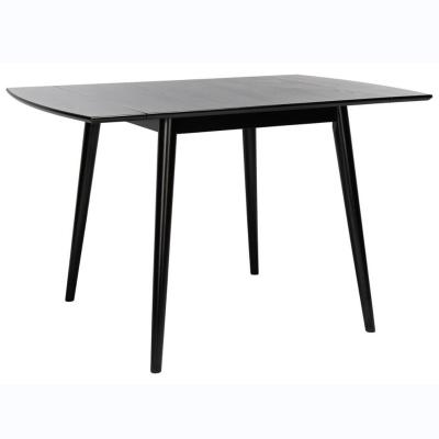 China Nordic Modern Wooden Legs Extendable Space Saving Metal Top Table MDF Furniture Dining Room Extendable Dining Table for sale