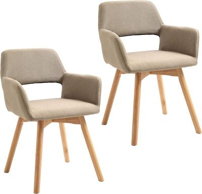 China Comfortable Hollow Back Nordic Fabric Dining Lounge Rest Leisure Armchairs Hollow Upholstered Dining Chair With Wooden Legs for sale