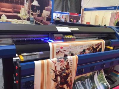 China 3.2m Eco Oplosbare Inkjet Printer Met geringe geluidssterkte met de Drukhoofd van Epson Dx7 voor Reclame Te koop