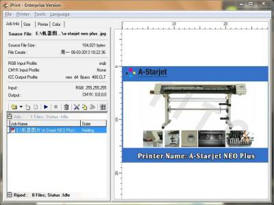 China Um software da impressora do RASGO de IPrint das peças sobresselentes da impressora a jacto de tinta de Starjet à venda