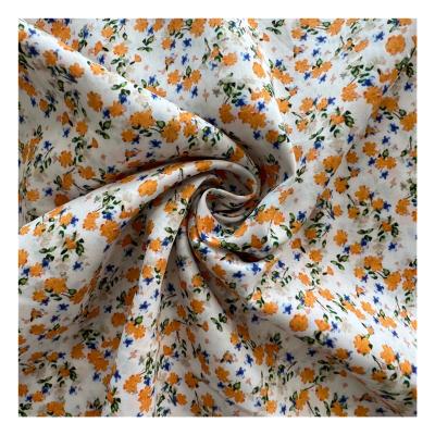 China Custom digital printed 100% organic cotton woven fabric satin cotton floral print fabric for clothing for sale