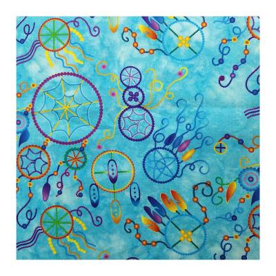 China Fashion waterproof geometry textile Zhehui design 100%cotton digital printed fabric for summer dress for sale