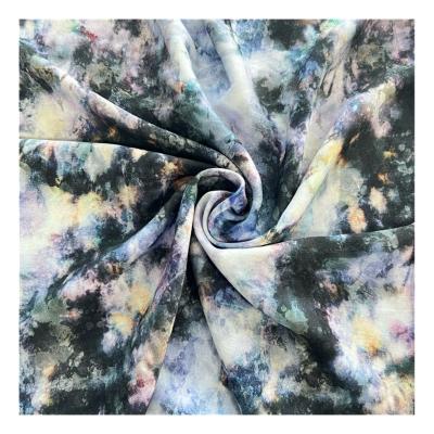 China Newest design Shaoxing breathable textile spun rayon 100 digital printed challis print fabric for women dress for sale