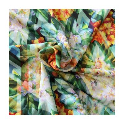 China Shiny Shaoxing Factory Stretch Swimsuit Fabric Swimming Stretch Digital Printing Fabric For Making Swimwear for sale