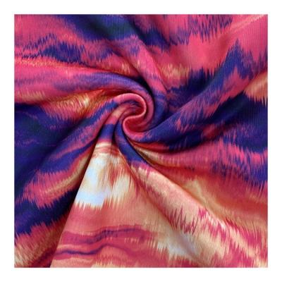 China Memory soft touch cloud design printing digital polyester spandex scuba knit fabric for sports wear for sale