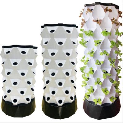 China Indoor Vegetable Plant Water Cycle Garden PVC Systems Vertical Hydroponic Pineapple Planting Gutter System Environmental Growing Aeroponic Tower for sale