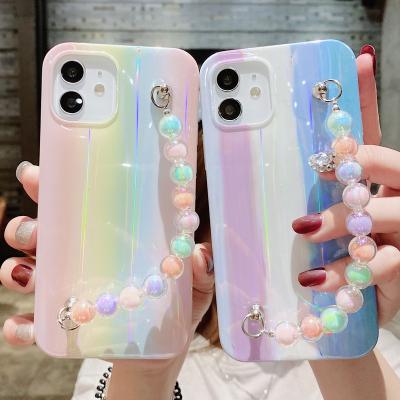 China Shockproof Cell Phone Bags & case with pearl, youth favorite, European and American trends, gifts for sale