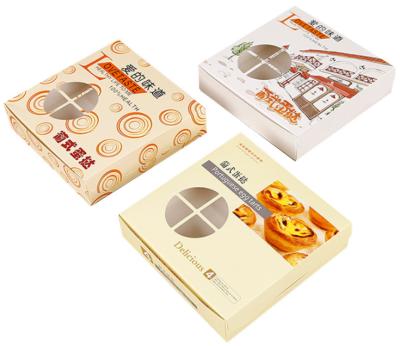 China Portuguese Egg Box Food Cookie Packaging Tart Baking Paper Box Recyclable for sale