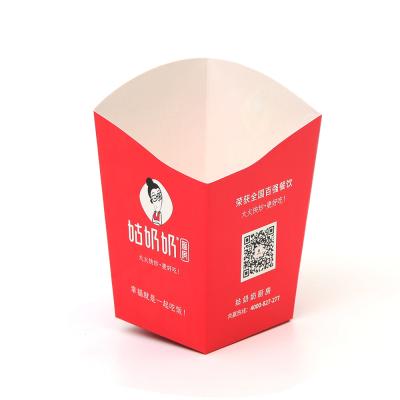 China Eco - Friendly Catering Cardboard French Fries Package Printing Fast Food Paper Box Recyclable for sale