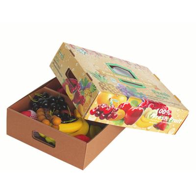 China Custom Recyclable Recycle Printing Corrugated Paper Pack Cardboard Packing Box For Fruit for sale