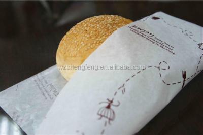 China Cheap greaseproof waterproof paper for burger wrapper/sandwich wrapping paper for sale