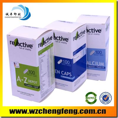 China Recycled Vitamin C and Vitamin A-Z Materials Packaging Box for sale