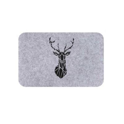 China Factory Removable Promotion Custom Multifunction Felt Desk Mat Felt Coaster Set With Printing for sale