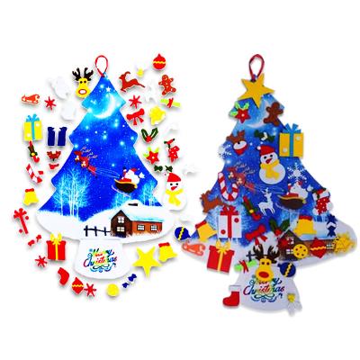 China Hot-selling Environmentally Friendly Hanging Digital Printing Felt Children's Toys Christmas Tree Decoration DLY Decorative Combination for sale