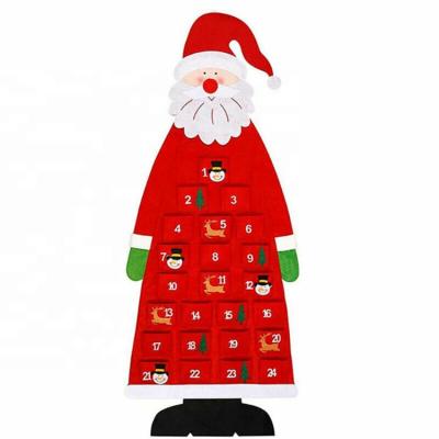 China Hot Selling Fashion Christmas Decoration Kids Christamas Felt Custom Diy Home Calendar Tree Hanging Decorations for sale