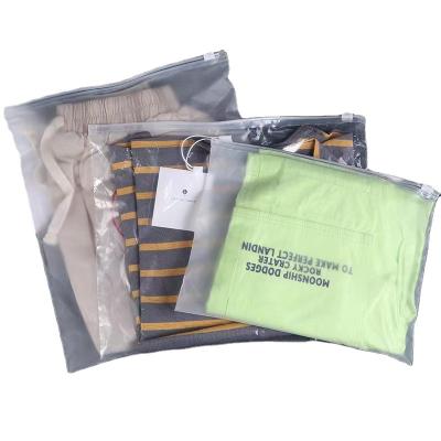 China Wholesale Custom Printing Recyclable Eva Frosted Matte Plastic Packing Waterproof Zipper Lock Zipper Self-Sealing Apparel Packaging Bag for sale