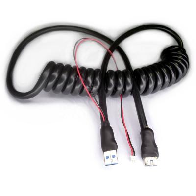 China Camera USB 3.0 A to micro-B thick spring cable with 2 pin housing for additional power supply for sale