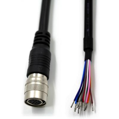 China Hirose HR10A-10P-12S 12pin High Power/Trigger I/O Flexible Female Cable For Industrial Cameras MI-S-0723 for sale