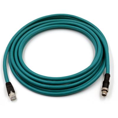 China M12 A-code 8pin male to RJ45 high flexible cables for industrial cameras MI-S-0383-1 for sale